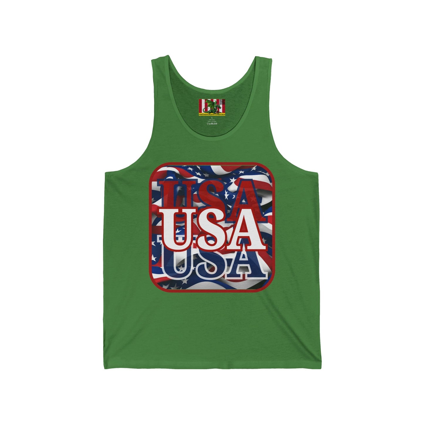 Red WHITE and Blue USA Patriot Unisex Jersey Tank Top by theGreenDragonTavern.shop