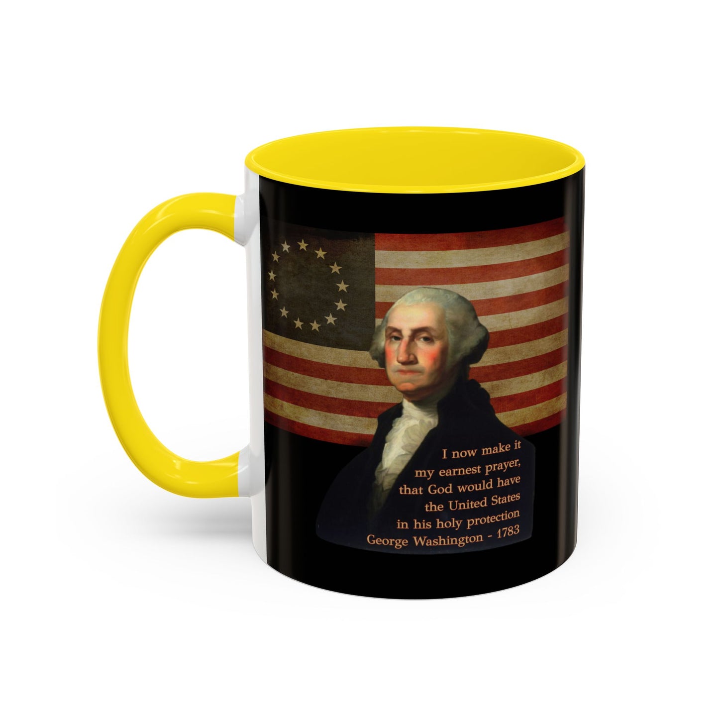 Washington's Earnest Prayer Black Accent Mug by theGreenDragonTavern.shop