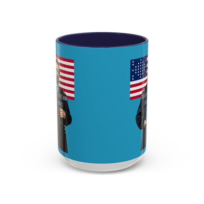 "Traitors and Patriots" Ulysses Grant Turquoise Accent Mug by theGreenDragonTavern.shop