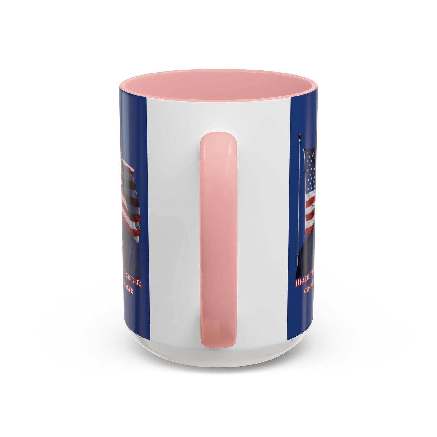 Charlie Kirk, Healthy Debate Blue Accent Mug by theGreenDragonTavern.shop