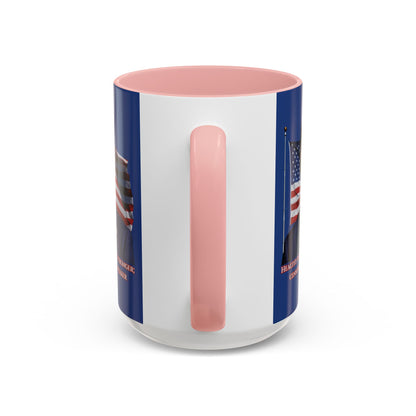 Charlie Kirk, Healthy Debate Blue Accent Mug by theGreenDragonTavern.shop