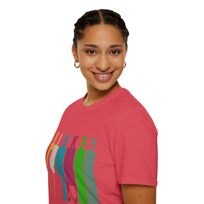 Whiskey spelled with an 'e' Light colors Unisex T-Shirt by theGreenDragonTavern.shop