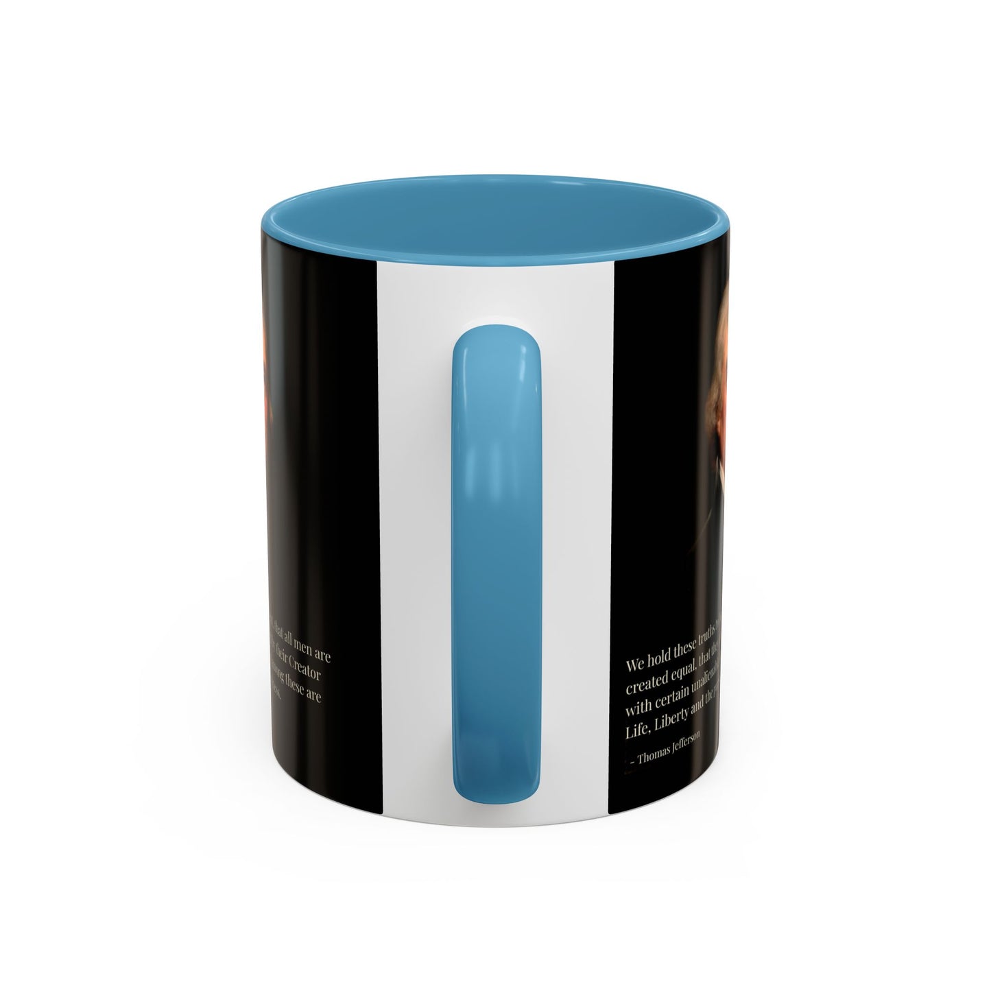 We hold these truths to be self-evident Black Accent Mug by theGreenDragonTavern.shop