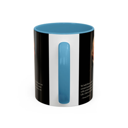 We hold these truths to be self-evident Black Accent Mug by theGreenDragonTavern.shop