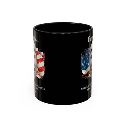 Ronald Reagan Freedom Vendetta Black Accent Mug by theGreenDragonTavern.shop