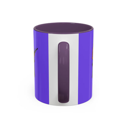 Hula Girl Packin' Heat Light Purple Accent Mug by theGreenDragonTavern.shop