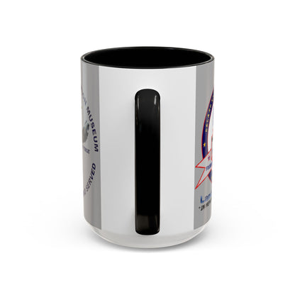 DNASM 2-sided, Founding & Student Art Light Grey Accent Mug by theGreenDragonTavern.shop