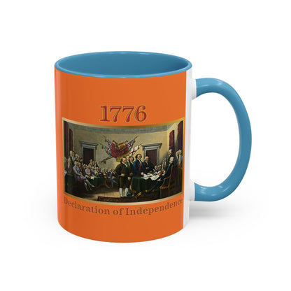 Declaration of Independence Orange Accent Mug by theGreenDragonTavern.shop