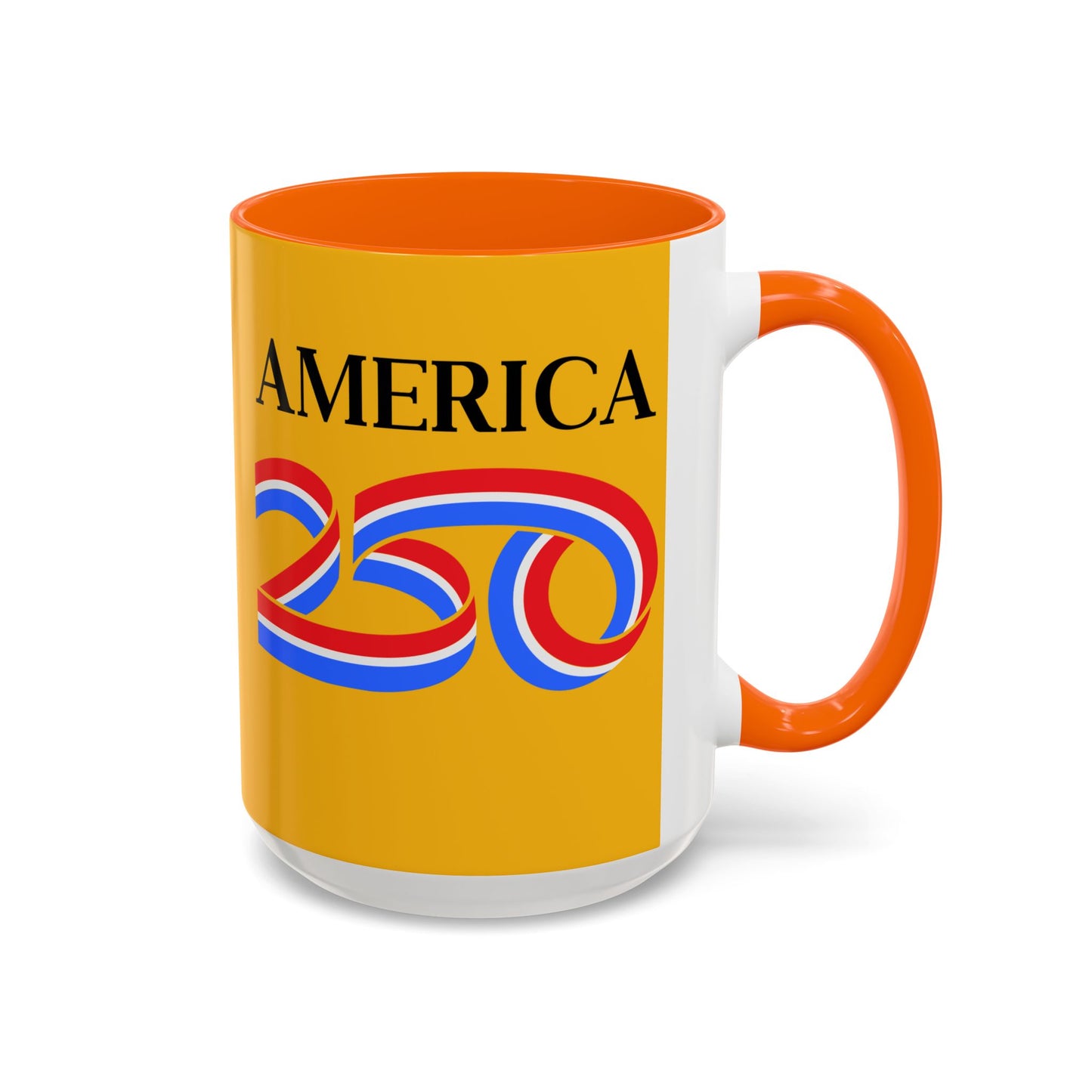 America 250 Yellow Accent Mug by theGreenDragonTavern.shop