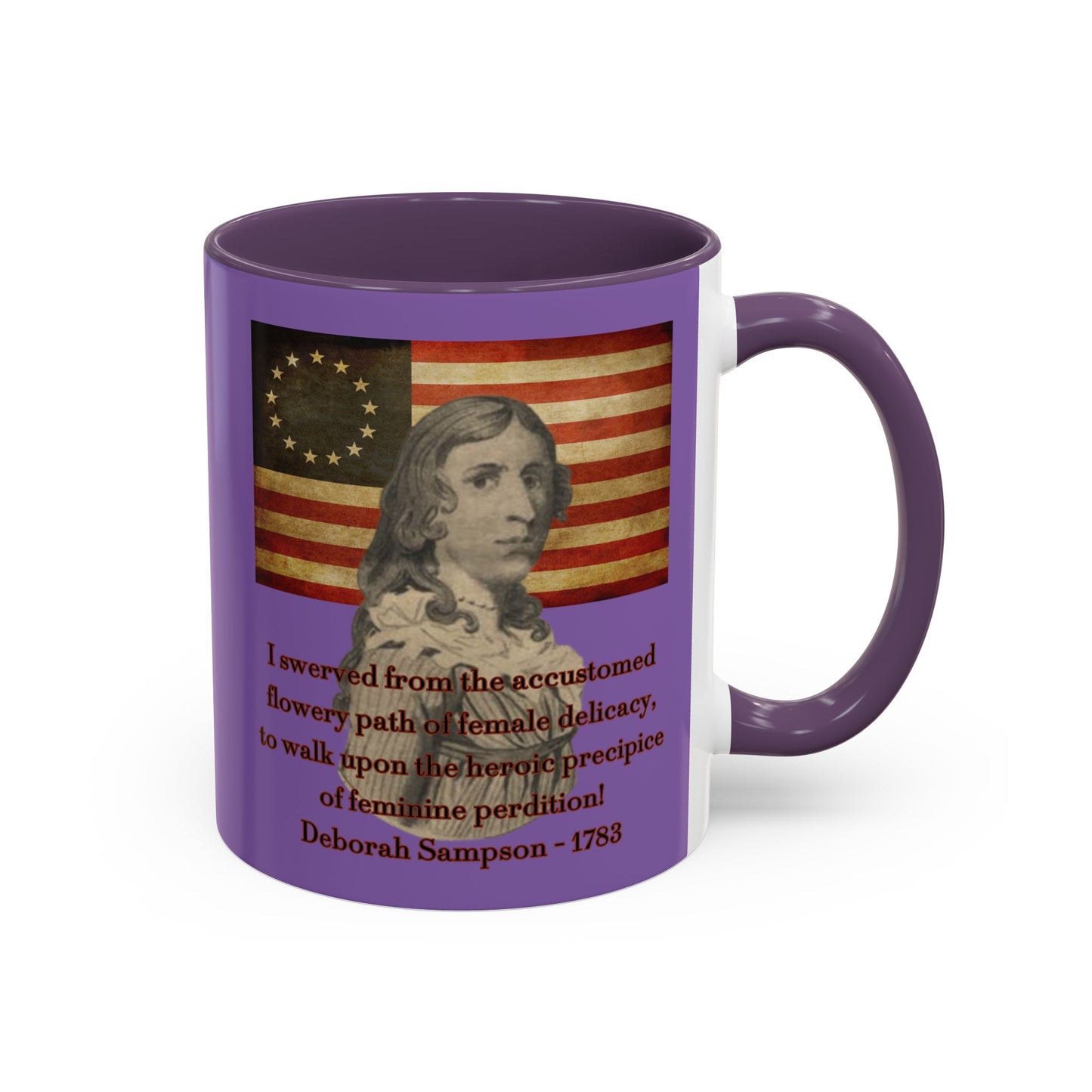 Deborah Sampson, America's Mulan Light Purple Accent Mug by theGreenDragonTavern.shop