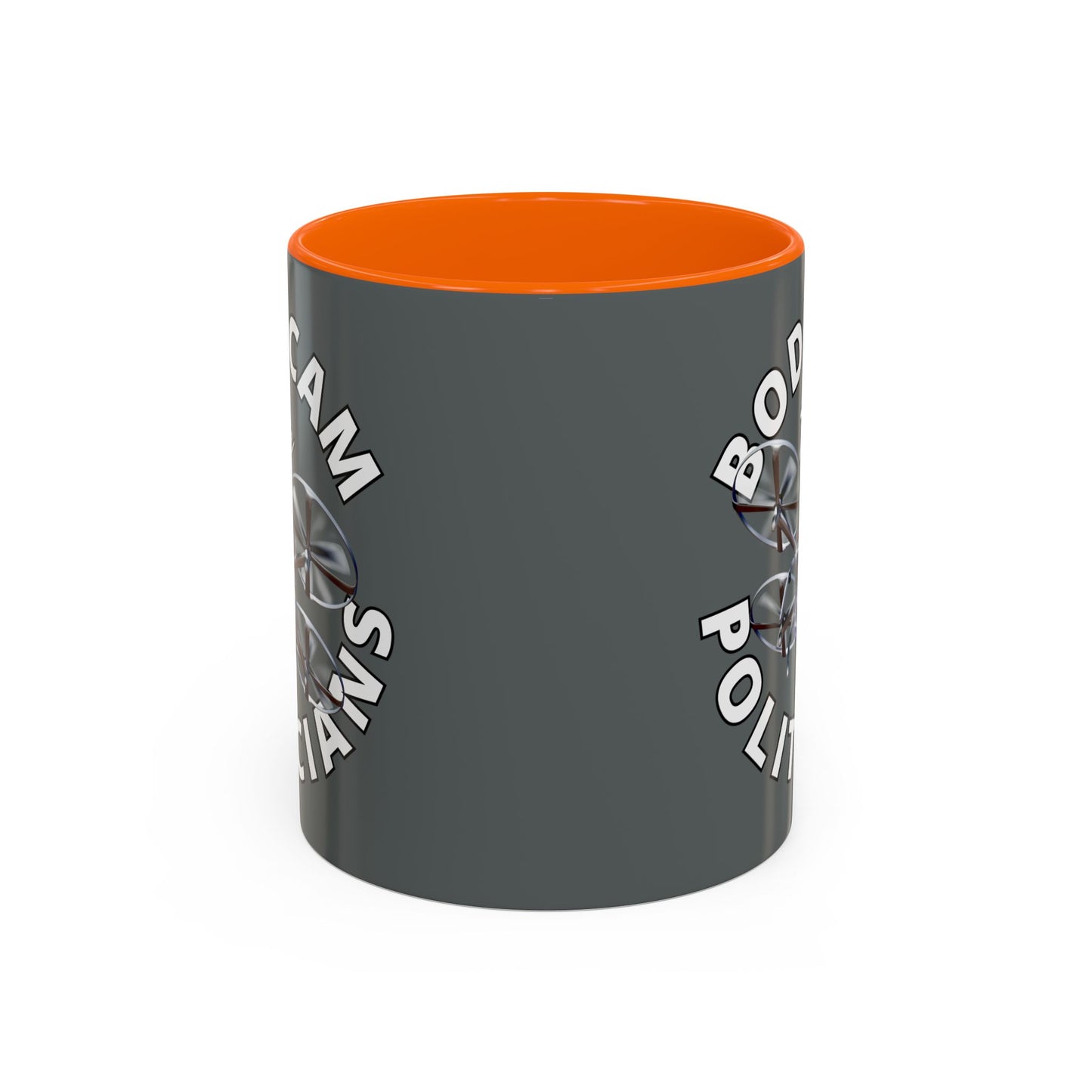 Bodycam the Politicians Drone Grey Accent Mug by theGreenDragonTavern.shop