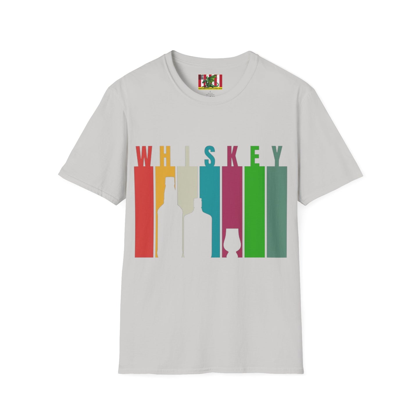 Whiskey spelled with an 'e' Light colors Unisex T-Shirt by theGreenDragonTavern.shop