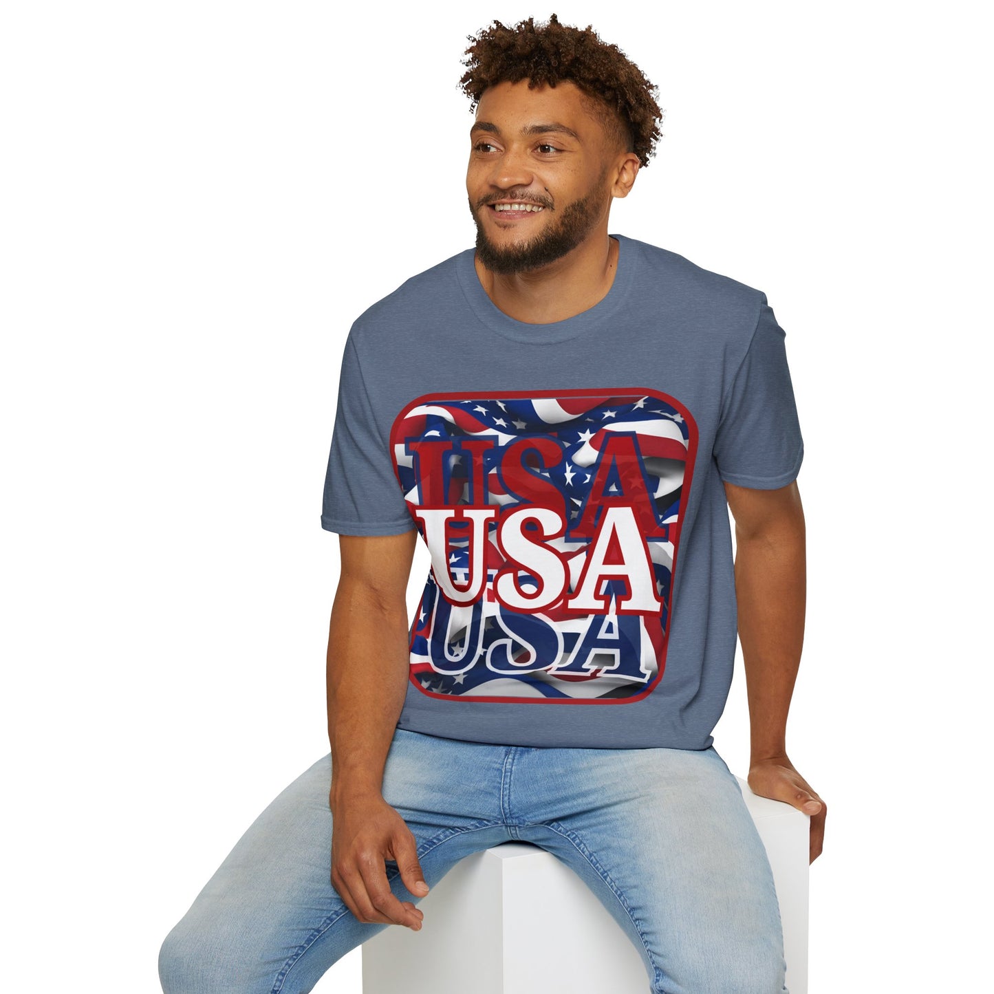 Red WHITE and Blue USA Patriot DKcolors Unisex T-Shirt by theGreenDragonTavern.shop