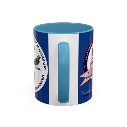 DNASM 2-sided, Founding & Student Art w/WhiteBG Dark Blue Accent Mug by theGreenDragonTavern.shop