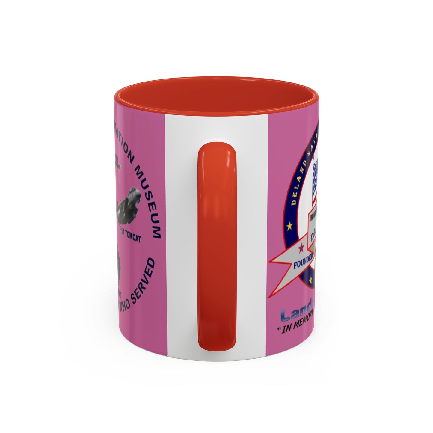 DNASM 2-sided, Founding & Student Art Pink Accent Mug by theGreenDragonTavern.shop