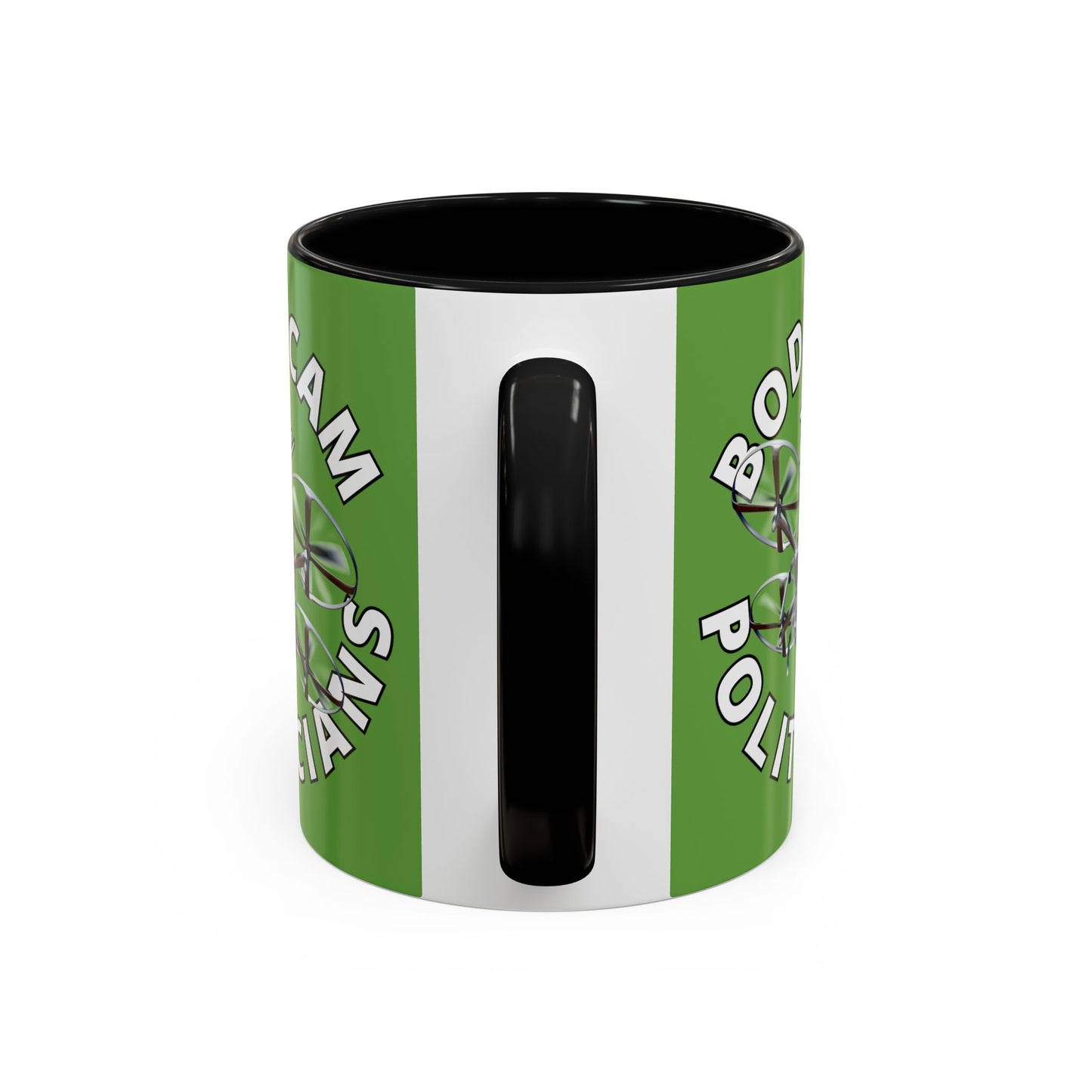Bodycam the Politicians Drone Green Accent Mug by theGreenDragonTavern.shop