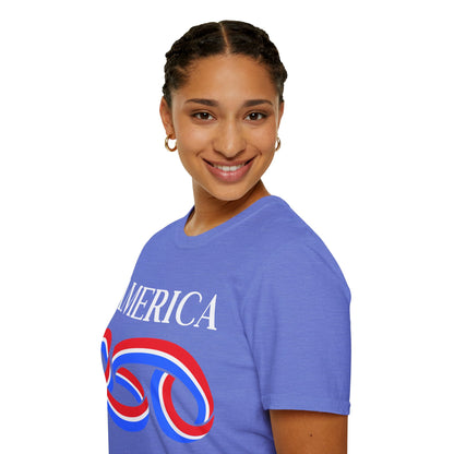 America 250 White font, Light colors, Unisex T-Shirt by theGreenDragonTavern.shop