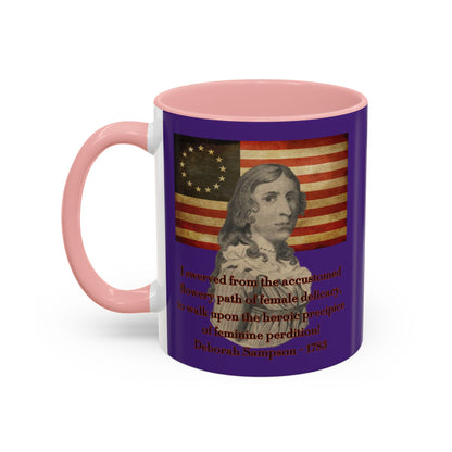 Deborah Sampson, America's Mulan Dark Purple Accent Mug by theGreenDragonTavern.shop
