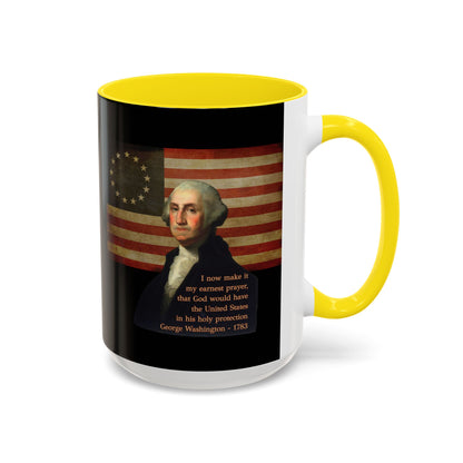 Washington's Earnest Prayer Black Accent Mug by theGreenDragonTavern.shop