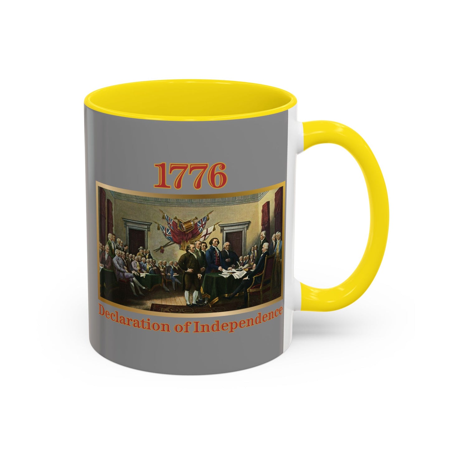Declaration of Independence Grey Accent Mug by theGreenDragonTavern.shop