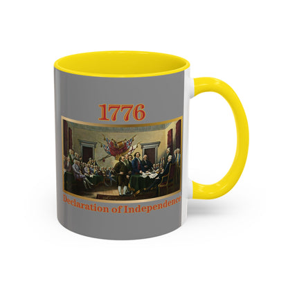 Declaration of Independence Grey Accent Mug by theGreenDragonTavern.shop