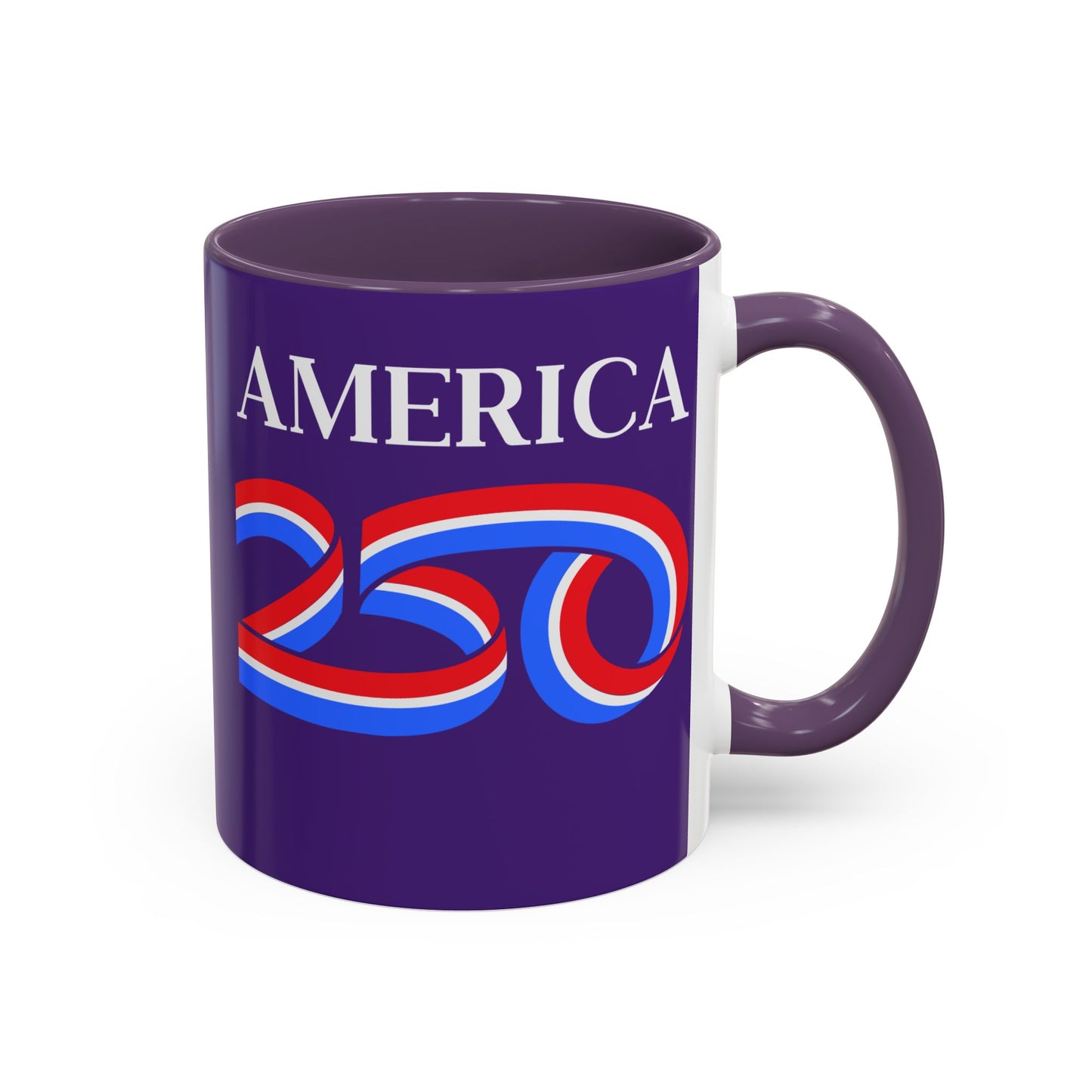 America 250 Dark Purple Accent Mug by theGreenDragonTavern.shop