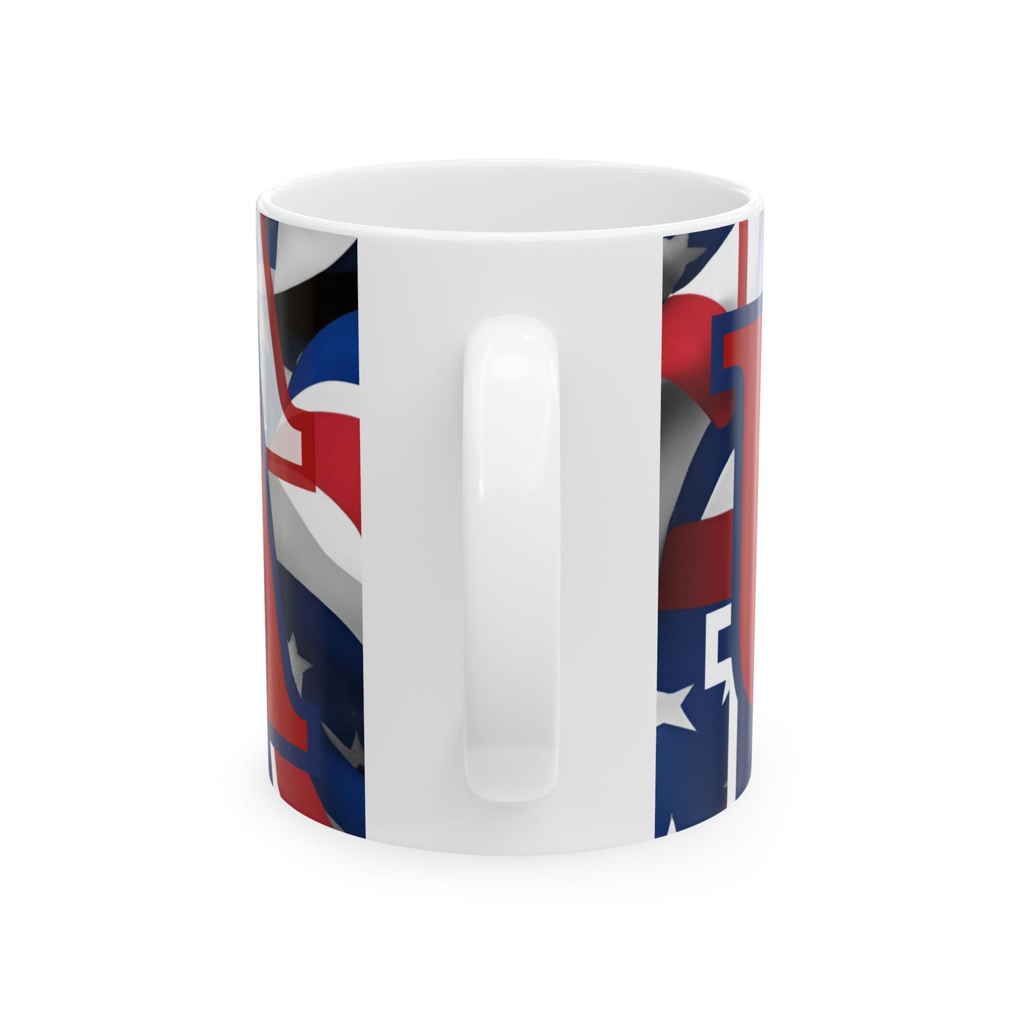 USA! USA! USA Red font Patriot White Mug by theGreenDragonTavern.shop