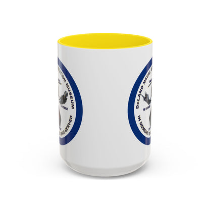 DNASM Student Art Navy Frame White Accent Mug by theGreenDragonTavern.shop