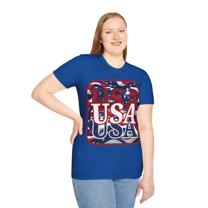 Red WHITE and Blue USA Patriot Dark colors Unisex T-Shirt by theGreenDragonTavern.shop
