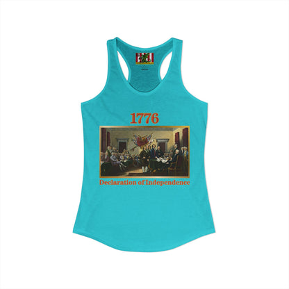 Declaration of Independence Women's Racerback Tank Top by theGreenDragonTavern.shop