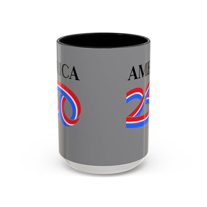 America 250 Grey Accent Mug by theGreenDragonTavern.shop