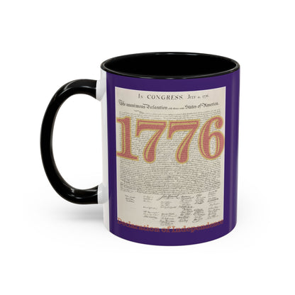 Declaration of Independence Dark Purple Accent Mug by theGreenDragonTavern.shop