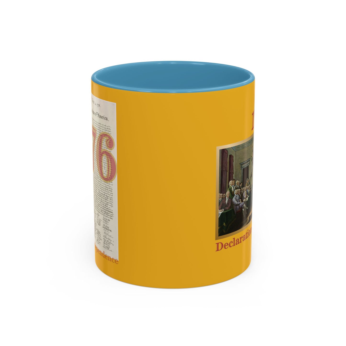 Declaration of Independence Yellow Accent Mug by theGreenDragonTavern.shop