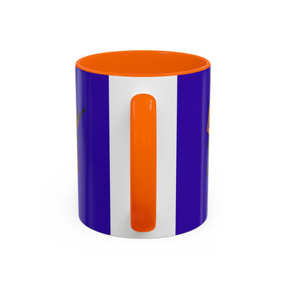 Hula Girl Packin' Heat Dark Purple Accent Mug by theGreenDragonTavern.shop