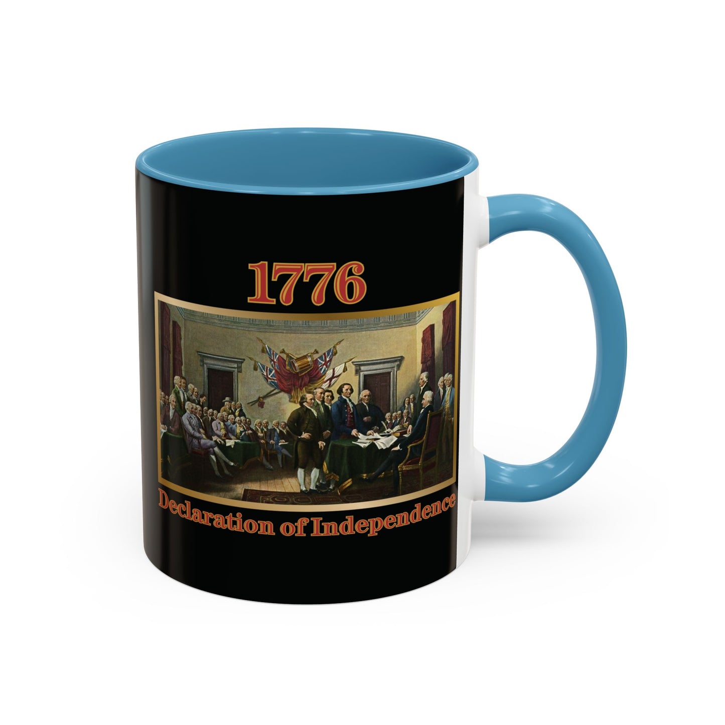 Declaration of Independence Black Accent Mug by theGreenDragonTavern.shop