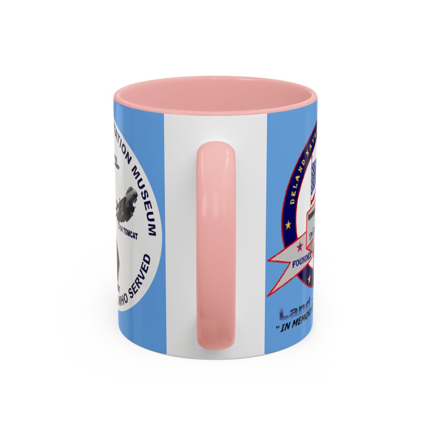 DNASM 2-sided, Founding & Student Art w/WhiteBG Light Blue Accent Mug by theGreenDragonTavern.shop