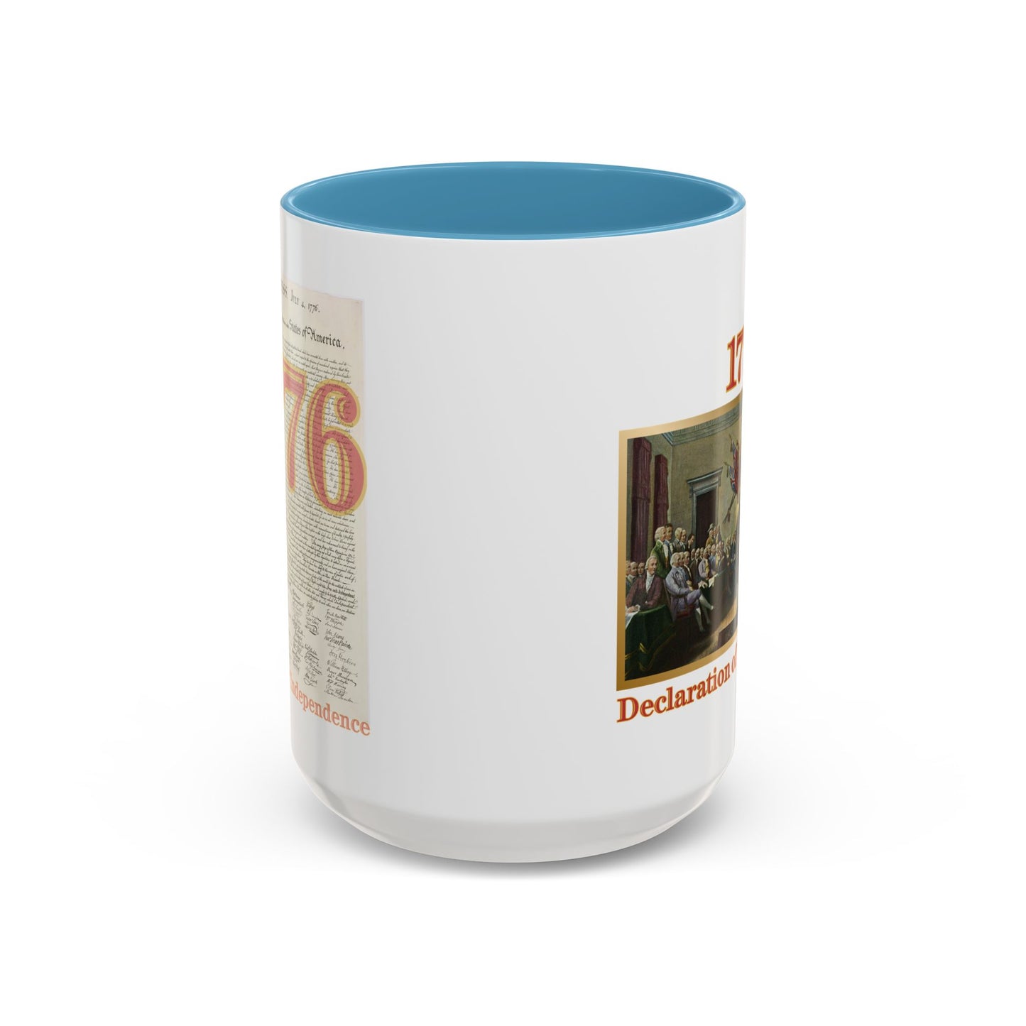 Declaration of Independence White Accent Mug by theGreenDragonTavern.shop