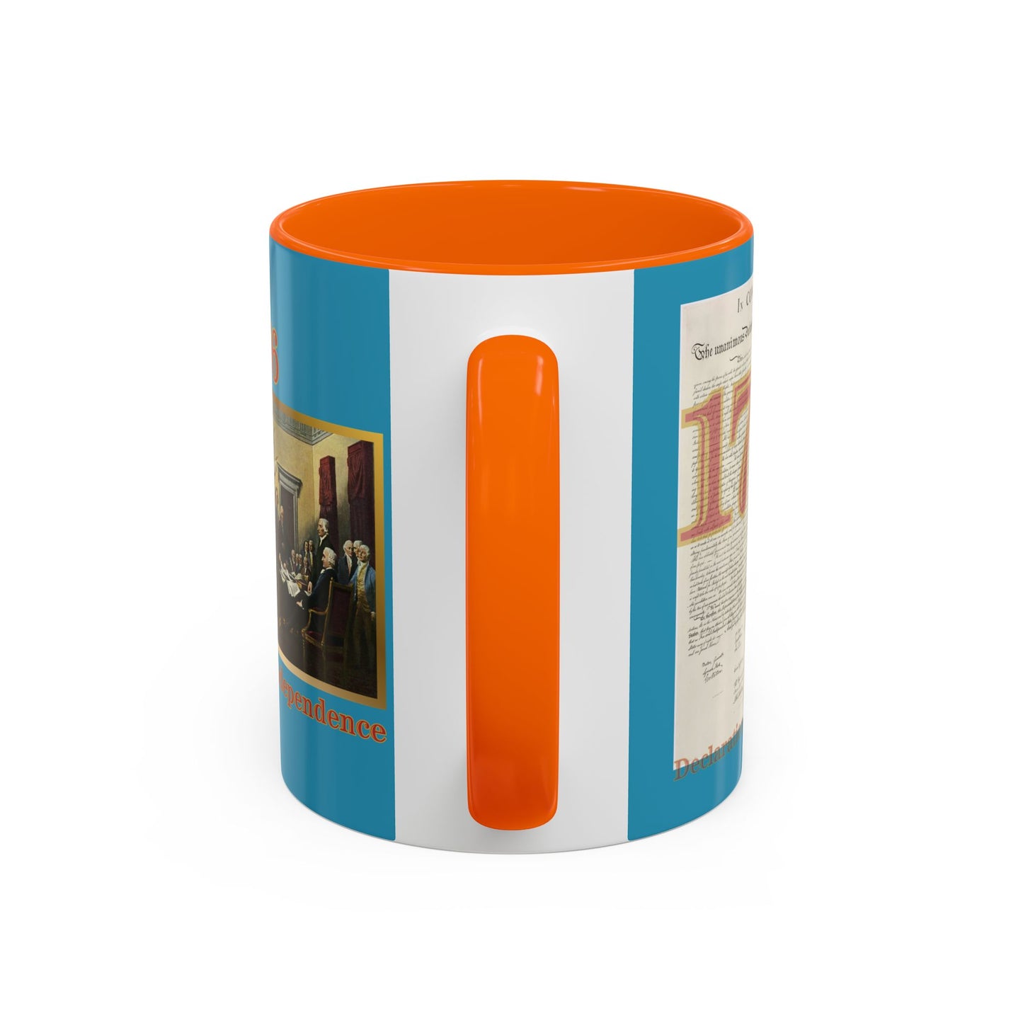 Declaration of Independence Turquoise Accent Mug by theGreenDragonTavern.shop