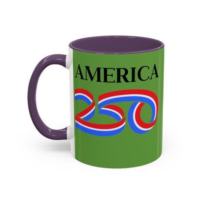 America 250 Green Accent Mug by theGreenDragonTavern.shop