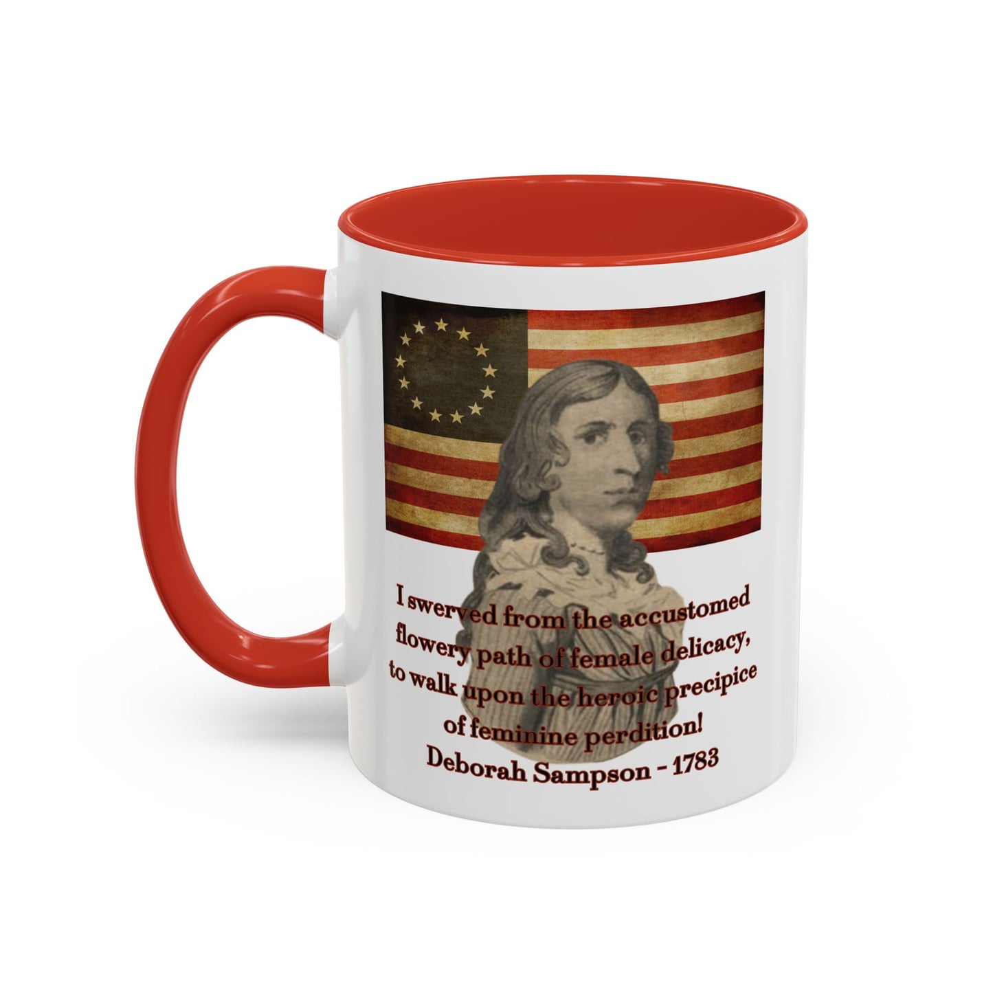 Deborah Sampson, America's Mulan White Accent Mug by theGreenDragonTavern.shop