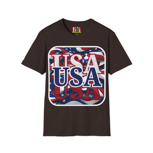 Red White and BLUE USA Patriot DKcolors Unisex T-Shirt by theGreenDragonTavern.shop