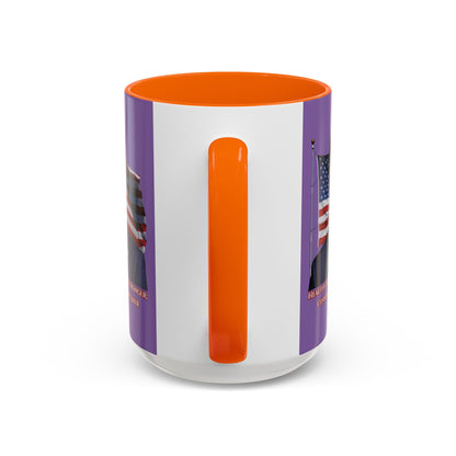 Charlie Kirk, Healthy Debate Light Purple Accent Mug by theGreenDragonTavern.shop