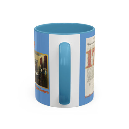 Declaration of Independence Light Blue Accent Mug by theGreenDragonTavern.shop