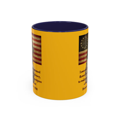 Deborah Sampson, America's Mulan Yellow Accent Mug by theGreenDragonTavern.shop