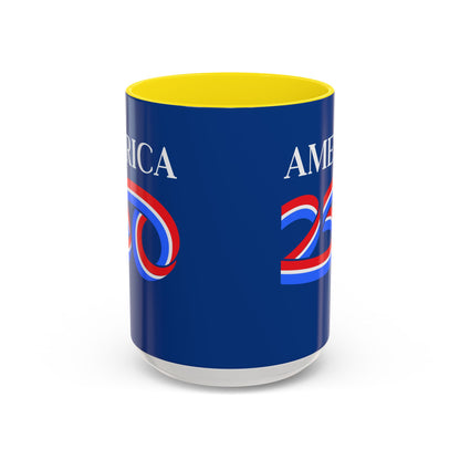 America 250 Dark Blue Accent Mug by theGreenDragonTavern.shop
