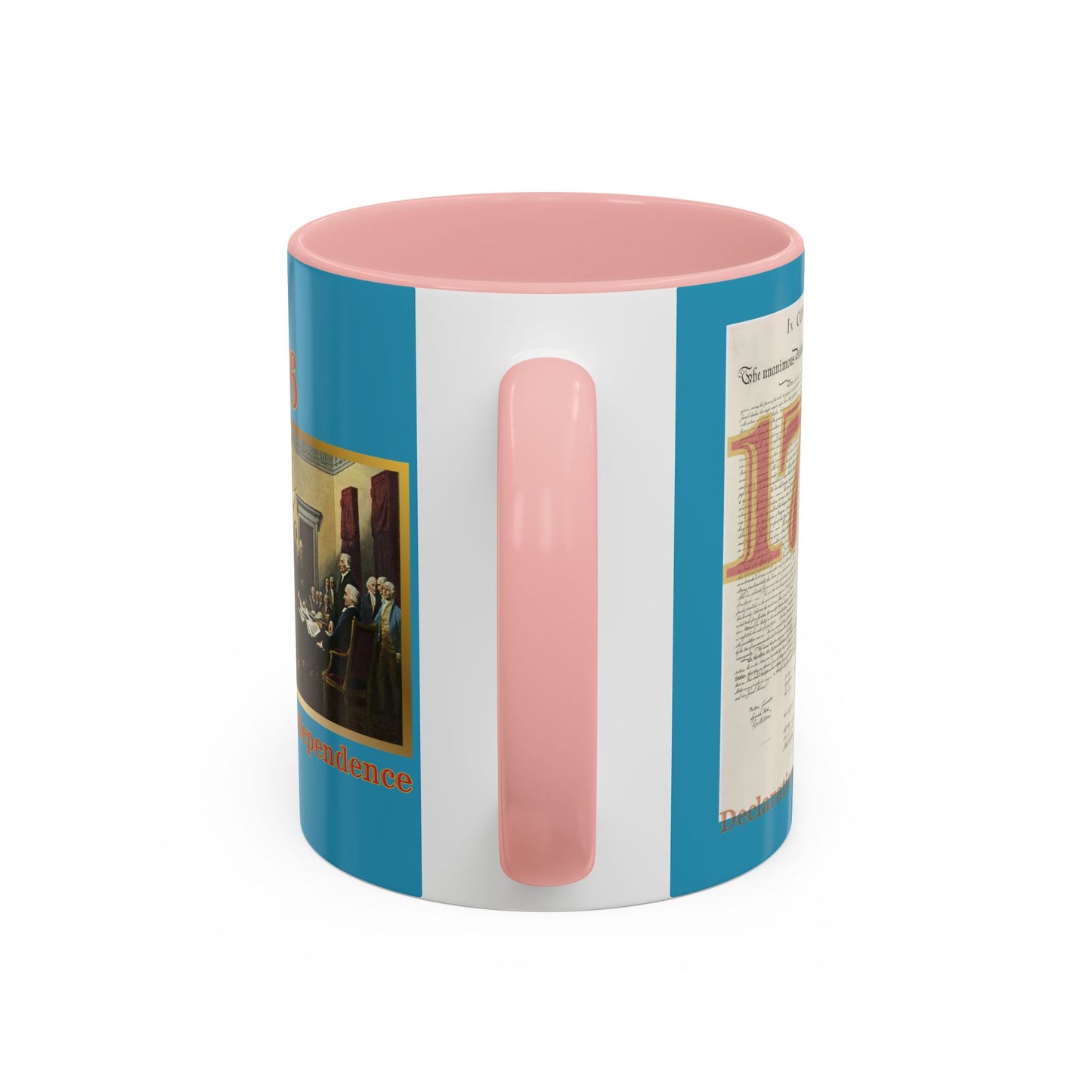 Declaration of Independence Turquoise Accent Mug by theGreenDragonTavern.shop