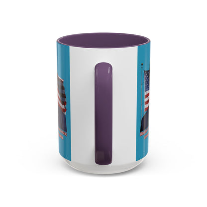 Charlie Kirk, Healthy Debate Turquoise Accent Mug by theGreenDragonTavern.shop