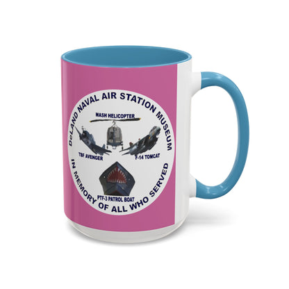 DNASM 2-sided, Founding & Student Art w/WhiteBG Pink Accent Mug by theGreenDragonTavern.shop