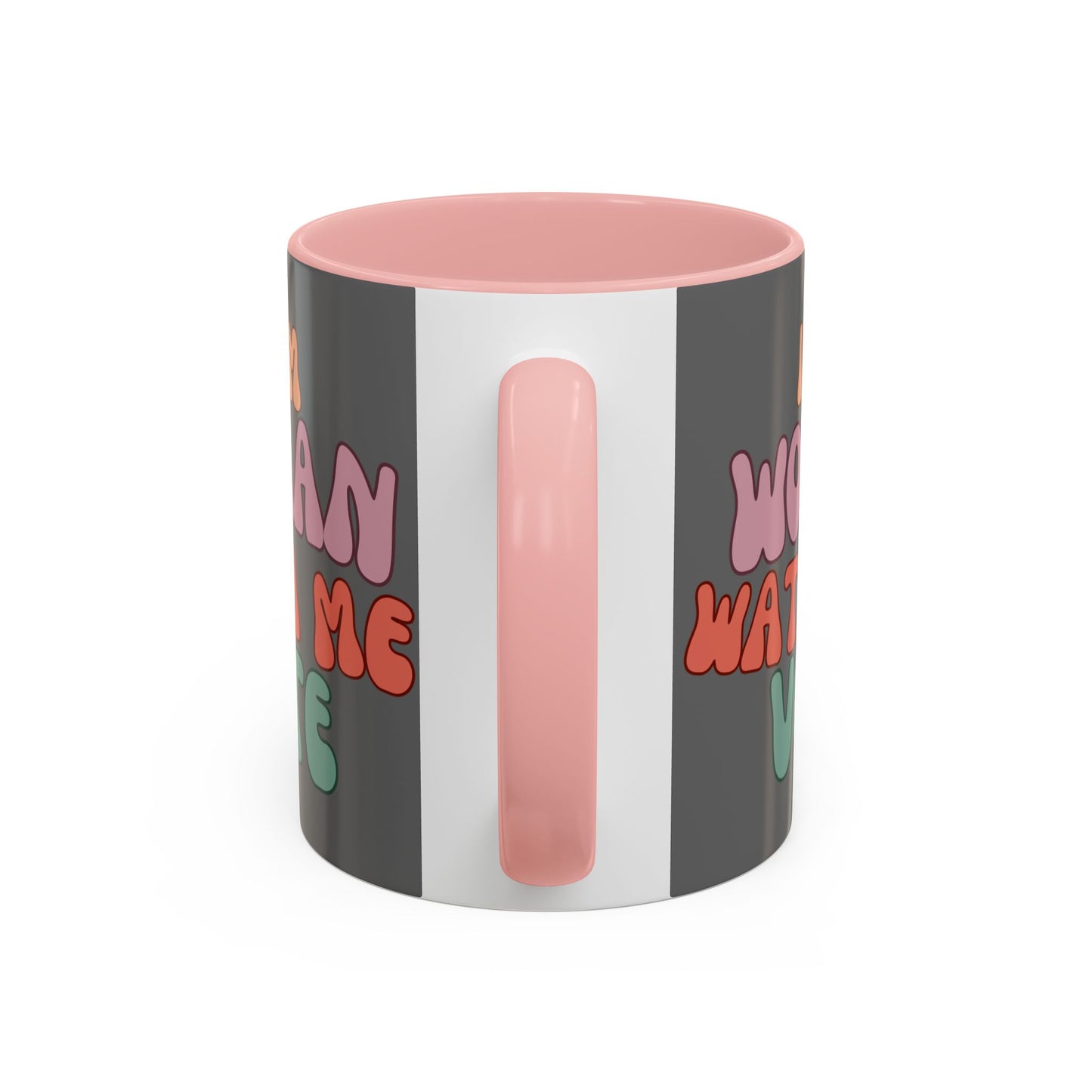 I Am Woman Watch Me Vote Grey Accent Mug by theGreenDragonTavern.shop