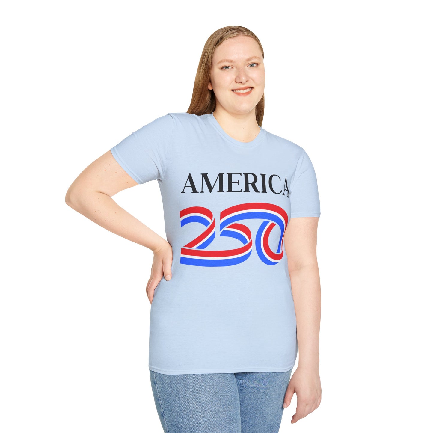America 250 Black font, Light colors, Unisex T-Shirt by theGreenDragonTavern.shop